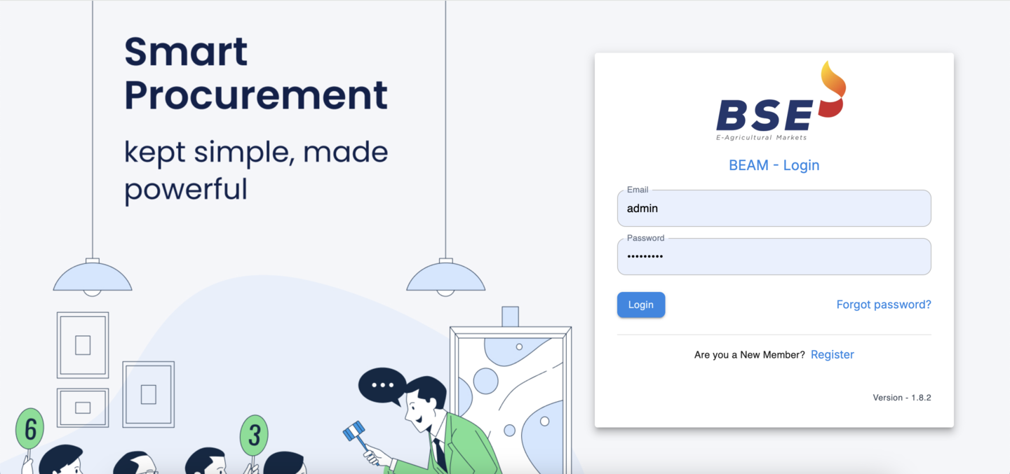 BSE Beam E-Auction Platform preview